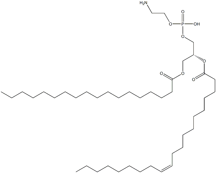 2-aminoethoxy-[(2R)-2-[(Z)-icos-11-enoyl]oxy-3-octadecanoyloxy-propoxy]phosphinic acid Structure