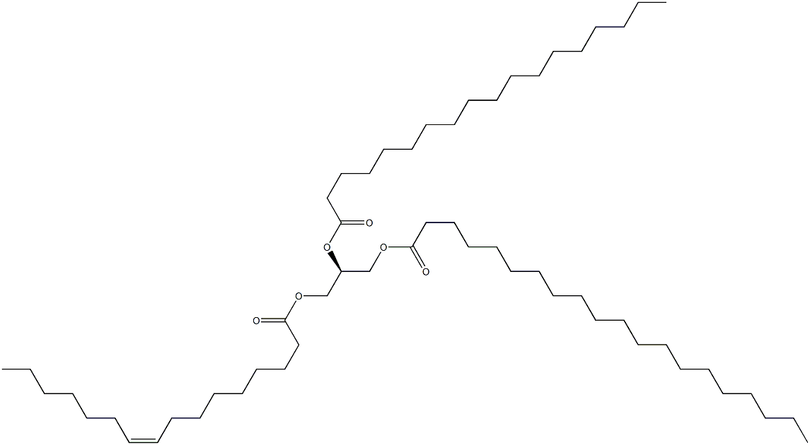 1-(9Z-hexadecenoyl)-2-octadecanoyl-3-eicosanoyl-sn-glycerol|