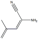 (2E)-2-Amino-4-methyl-2,4-pentadienenitrile 化学構造式