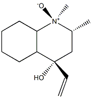 1,2-Dimethyl-4beta-vinyl-4alpha-hydroxy-trans-decahydroquinoline-N-oxi de Struktur