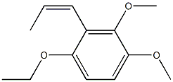 1-Ethoxy-3,4-dimethoxy-2-[(1Z)-1-propenyl]benzene Struktur
