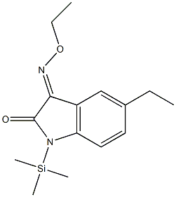 1H-Indole-2,3-dione, 5-ethyl-1-(trimethylsilyl)-, 3-(O-ethyloxime) Struktur