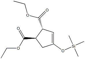 3-Cyclopentene-1,2-dicarboxylic acid, 4-trimethylsilyloxy-, diethyl es ter, trans-