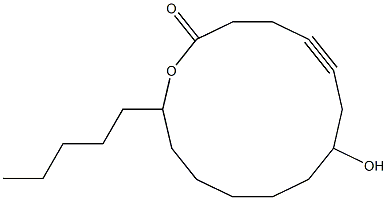 5-Cyclotetradecyn-2-one, 8-hydroxy-14-pentyl-1-oxa,,结构式