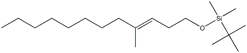 t-Butyl-dimethyl-(4-methyl-dodec-3-enyloxy)-silane,,结构式