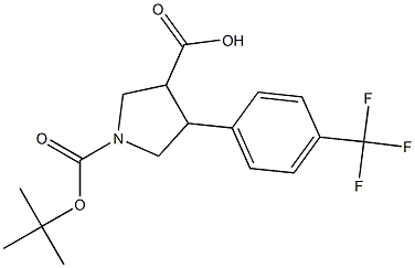 1-(tert-Butoxycarbonyl)-4-[4-(trifluoromethyl)phenyl]pyrrolidine-3-carboxylic acid Structure