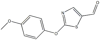 2-(4-Methoxyphenoxy)-1,3-thiazole-5-carboxaldehyde 化学構造式