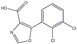 5-(2,3-Dichlorophenyl)-1,3-oxazole-4-carboxylic acid,,结构式