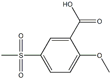 2-methoxy-5-(methylsulphonyl)benzoic acid Struktur