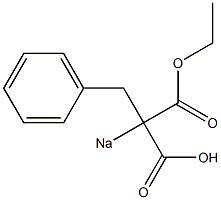 鈉苄丙二酸乙酯, , 结构式