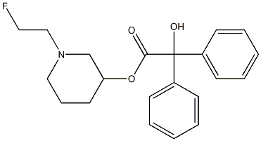 N-(2-fluoroethyl)-3-piperidyl benzilate Struktur