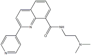 N-(2-(dimethylamino)ethyl)-2-(4-pyridyl)quinoline-8-carboxamide,,结构式