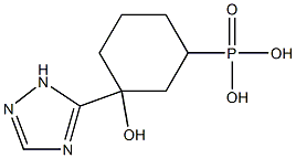 (3-hydroxy-3-(2H-(1,2,4)triazole-3-yl)cyclohexyl)phosphonic acid 化学構造式