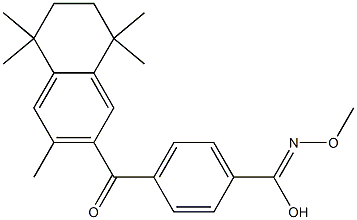 4-((3,5,5,8,8-pentamethyl--5,6,7,8-tetrahydro-2-naphthyl)carbonyl)benzoic acid O-methyloxime Structure