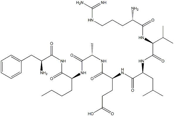 arginyl-valyl-leucyl-r-phenylalanyl-glutamyl-alanyl-norleucinamide Struktur