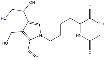 2-acetamido-6-(4-(1,2-dihydroxyethyl)-2-formyl-3-hydroxymethyl-1-pyrrolyl)hexanoic acid 结构式