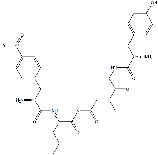 tyrosyl-glycyl-sarcosyl-(4-nitro)phenylalanyl-leucinamide,,结构式