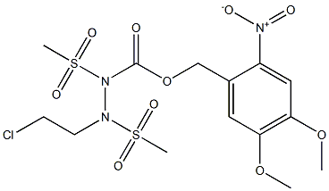 1,2-bis(methylsulfonyl)-1-(2-chloroethyl)-2-((4,5-dimethoxy-2-nitrobenzyloxy)carbonyl)hydrazine Structure