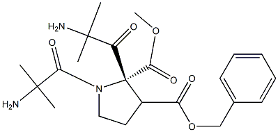 benzyloxycarbonyl-alpha- aminoisobutyryl-alpha-aminoisobutyryl-proline methyl ester Struktur