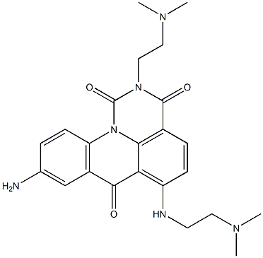 9-amino-2-(2-(dimethylamino)ethyl)-6-((2-(dimethylamino)ethyl)amino)-2,3-dihydro-1H,7H-pyrimido(5,6,1-de)acridine-1,3,7-trione|