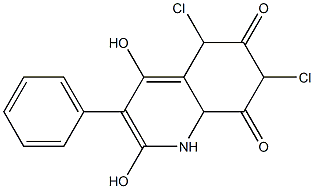 5,7-dichloro-2,4-dihydroxy-3-phenylquinolinedione 结构式