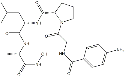 4-aminobenzoyl-glycyl-prolyl-leucyl-alanine hydroxamic acid Structure