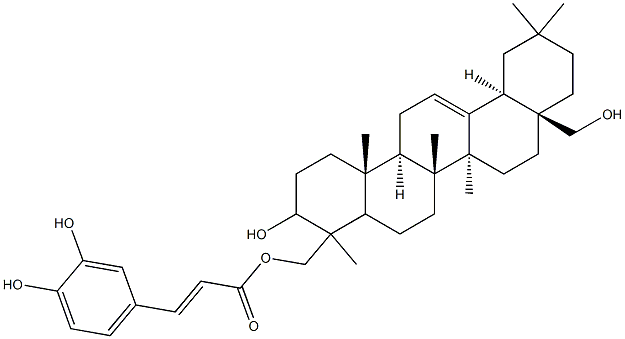 3,23,28-trihydroxy-12-oleanene 23-caffeate 结构式