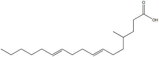 4-methyl-7,11-heptadecadienoic acid Struktur