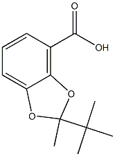 2-tert-butyl-2-methyl-1,3-benzodioxole-4-carboxylic acid 化学構造式