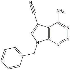 4-amino-7-benzylpyrrolo(2,3-d)(1,2,3)triazine-5-carbonitrile