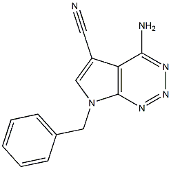 4-amino-7-benzylpyrrolo(2,3-d)(1,2,3)triazine-5-carbonitrile Structure