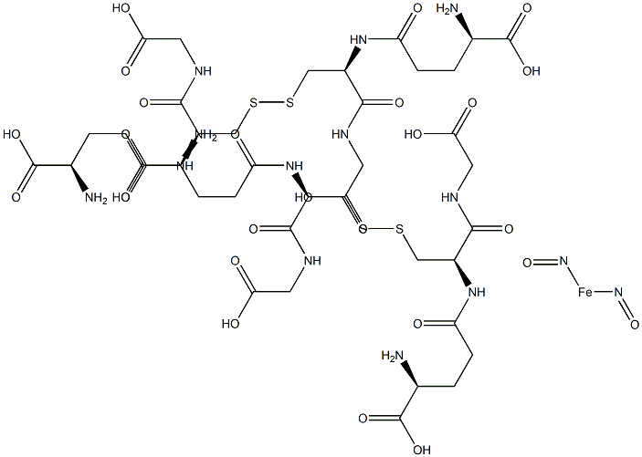 dinitrosylbis(glutathione)iron(II),,结构式