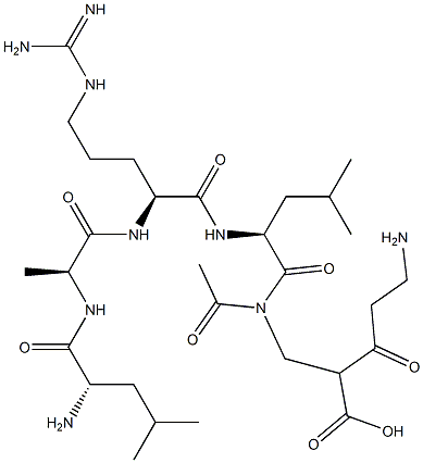 acetyl(leucyl-alanyl-arginyl-leucyl)3-beta-alanyl-beta-alanine,,结构式