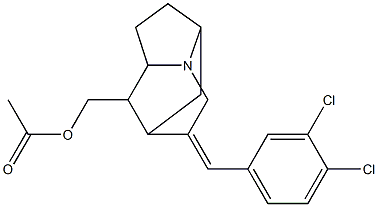 2-(acetoxymethyl)-9-(3,4-dichlorophenylmethylene)-7-azatricyclo(4.3.1.0(3,7))decane,,结构式