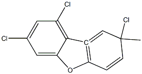 8-methyl-1,3,8-trichlorodibenzofuran 化学構造式