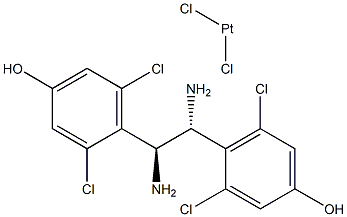 (meso-1,2-bis-(2,6-dichloro-4-hydroxyphenyl)ethylenediamine)dichloroplatinum(II) 结构式