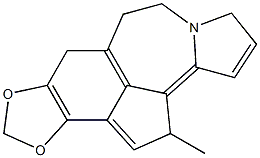 1-methyl-3,4,5,6,9,10-hexahydro-7H-cyclopenta(j,k)-1,3-dioxolo(4,5-h)pyrrolo(2,1-b)(3)benzazepine,,结构式