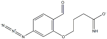 4-(6-formyl-3-azidophenoxy)butyrimidate Structure