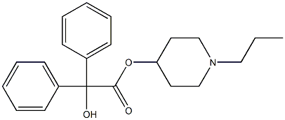 N-propyl-4-piperidyl benzilate 化学構造式