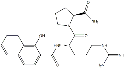N-(1-hydroxy-2-naphthoyl)arginyl-prolinamide,,结构式