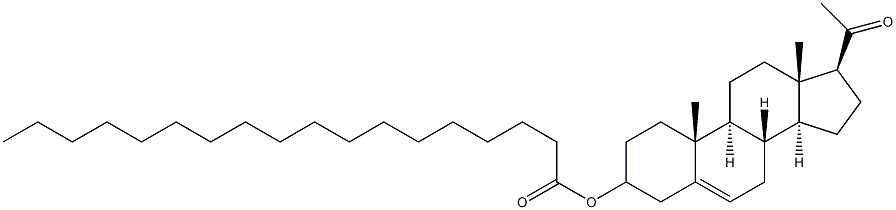 プレグネノロン3-ステアラート 化学構造式
