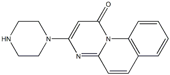 3-(1-piperazinyl)-1H-pyrimido(1,2-a)quinolin-1-one,,结构式