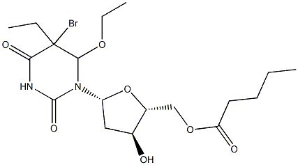 5-bromo-5-ethyl-6-ethoxy-5,6-dihydro-5'-O-valeryl-2'-deoxyuridine