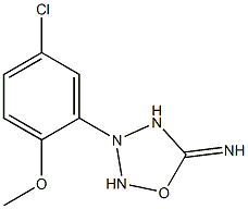 3-(2-methoxy-5-chlorophenyl)oxatriazol-5-imine,,结构式
