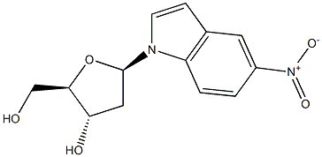1-(2-deoxy-beta-D-ribofuranosyl)-5-nitroindole Structure