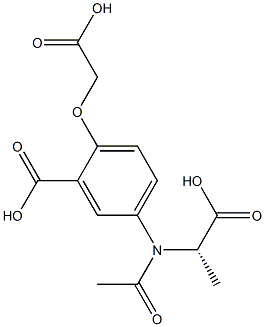N-acetyl-(4-(carboxymethoxy)-3-carboxyphenyl)alanine 结构式