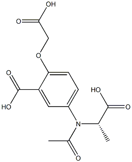 N-acetyl-(4-(carboxymethoxy)-3-carboxyphenyl)alanine Struktur