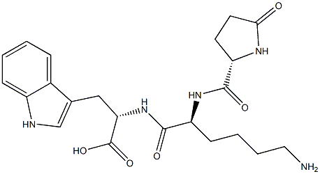 pyroglutamyl-lysyl-tryptophan Structure