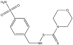 4-((4-morpholinylthiocarbonylsulfenylamino)methyl)benzenesulfonamide 化学構造式