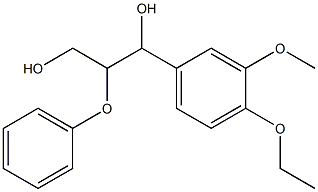 1-(4-ethoxy-3-methoxyphenyl)-2-phenoxypropane-1,3-diol,,结构式